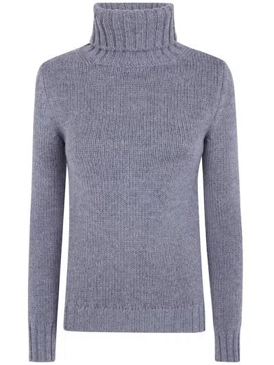 Base Sweater Turtleneck "b8565" In Gray
