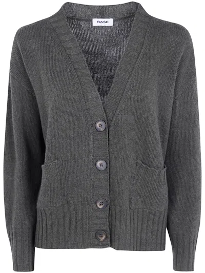 Base Sweater V Neck "b8507.602 189 Moss" In Green
