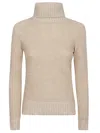 Baserange Beige Turtleneck Pullover In Beige
