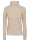 Baserange Beige Turtleneck Pullover In Beige