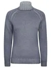 Baserange Grey Turtleneck Pullover In Grey