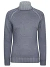 Baserange Grey Turtleneck Pullover In Grey