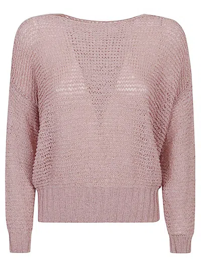 Base Pink Cotton Blend Sweater