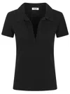 Base Patch-pocket Polo-collar T-shirt In Black