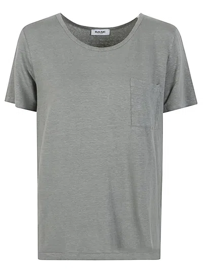 Base T-shirts And Polos Green In Gray