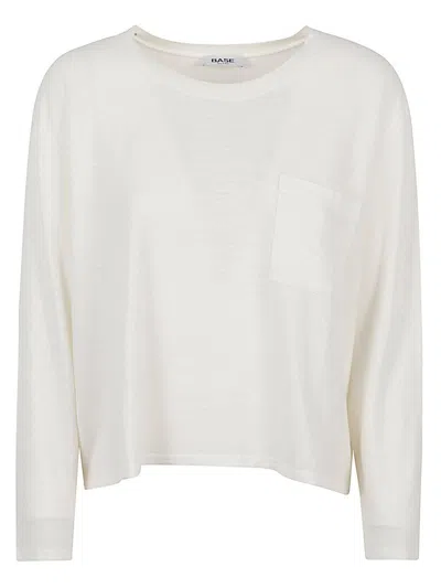 Base White Linen Blend T-shirt
