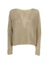 BASE BEIGE PERFORATED SWEATER