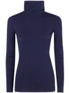 Base Turtle Neck Sweater In Blue