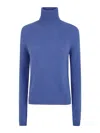 Base Turtle Neck Sweater In Blue