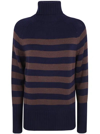 Base Turtle Neck Sweater In Blue
