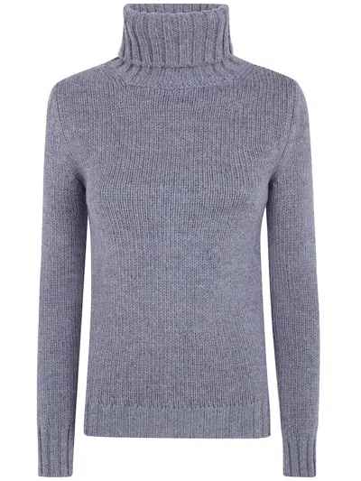 Base Turtle Neck Sweater In Gray