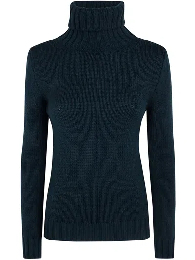 Base Turtle Neck Sweater In Green