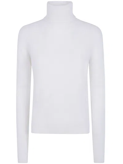 Base Turtleneck Raglan-sleeve Sweater In White