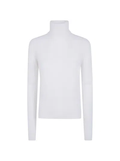 Base Turtleneck Raglan-sleeve Sweater In White
