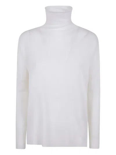 Base Turtleneck Sweater In White
