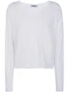 Base V Neck Sweater In White