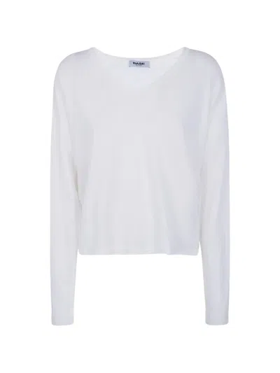 Base V-neck Knitwear In White