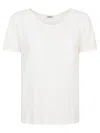 Baserange White Linen Jersey T-shirt