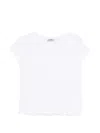 Base White Round Neck Top In White