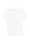 Base White Solid Round Neck T-shirt In White
