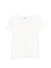 Base White Solid Round Neck T-shirt In White
