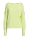 Baserange Base Woman Sweater Acid Green Size 6 Cotton In Green