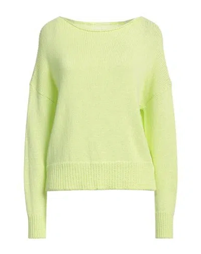 Base Woman Sweater Acid Green Size 6 Cotton