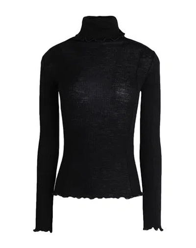 Base Woman Turtleneck Black Size S Wool