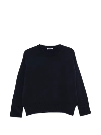 Base Wool And Cashmere Crewneck Sweater In Blue