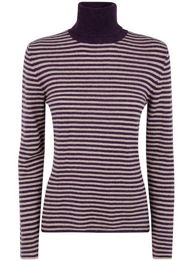 BASE BASE WOOL & CASHMERE STRIPED TURLENECK