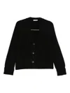 Base V-neck Cardigan In Black