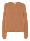 Base Round-neck Raglan-sleeve Sweater In Brown