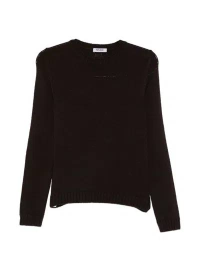 Base Wool Crewneck Sweater In Brown