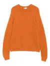 Base Round-neck Long-sleeve Sweater In Orange