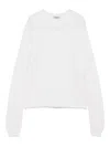 Base White Raglan-sleeve Sweater In White