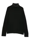 Base Wool Turtle-neck Jumper In Black