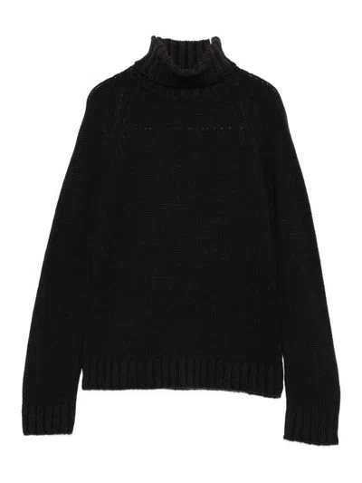 Base Wool Turtle-neck Jumper In Brown