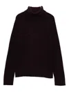 Base Wool Turtle-neck Jumper In Purple
