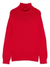 Base Wool Turtle-neck Jumper In Red