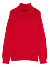 Base Wool Turtle-neck Jumper In Red
