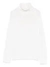 Base Wool Turtle-neck Jumper In White