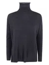Base Wool Turtle-neck Sweater In Black