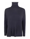 Base Wool Turtle-neck Sweater In Black