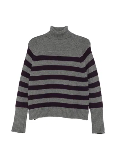 Base Wool Turtle-neck Sweater In Gray
