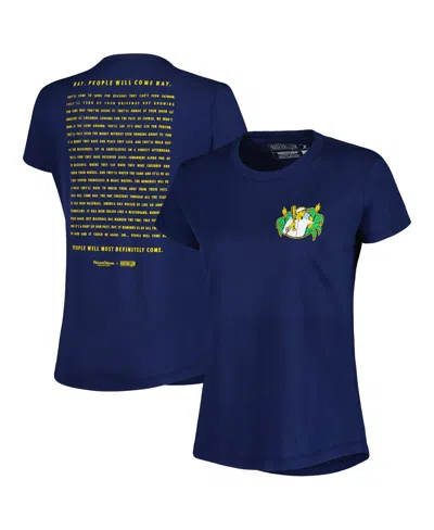 Baseballism Women's Navy Field Of Dreams People Will Come T-shirt In Blue