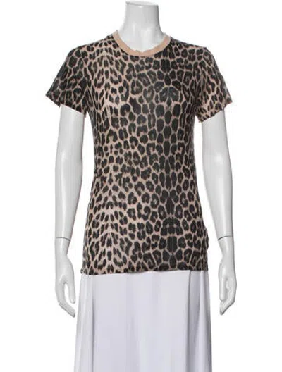 Pre-owned Baserange Animal Print Crew Neck T-shirt In Multicolor