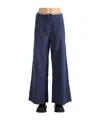 Baserange Arthur Drawstring Wide-leg Trousers In Blue