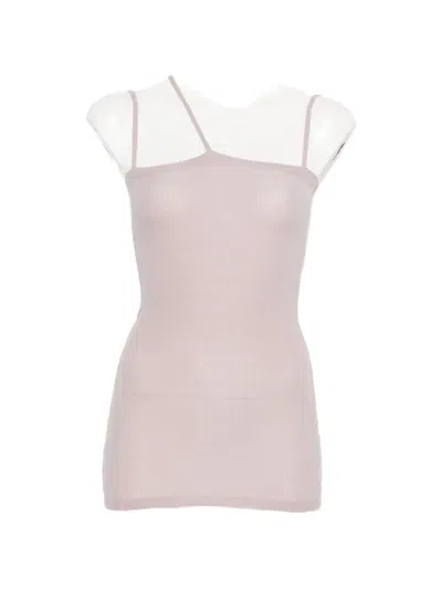 Baserange Asymmetric-strap Top In Purple