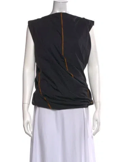 Pre-owned Baserange Asymmetrical Sleeveless Top W/ Tags In Black
