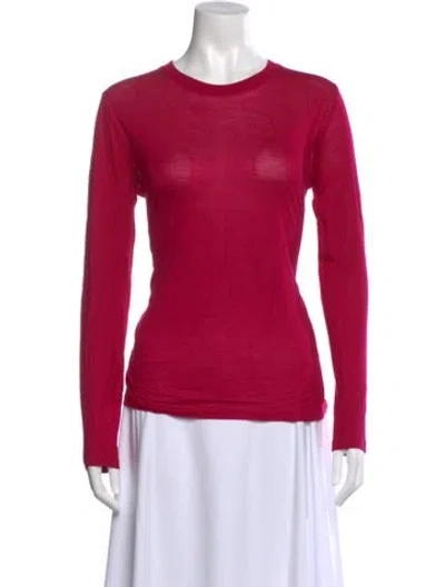 Pre-owned Baserange Bamboo Crew Neck Top In Pink